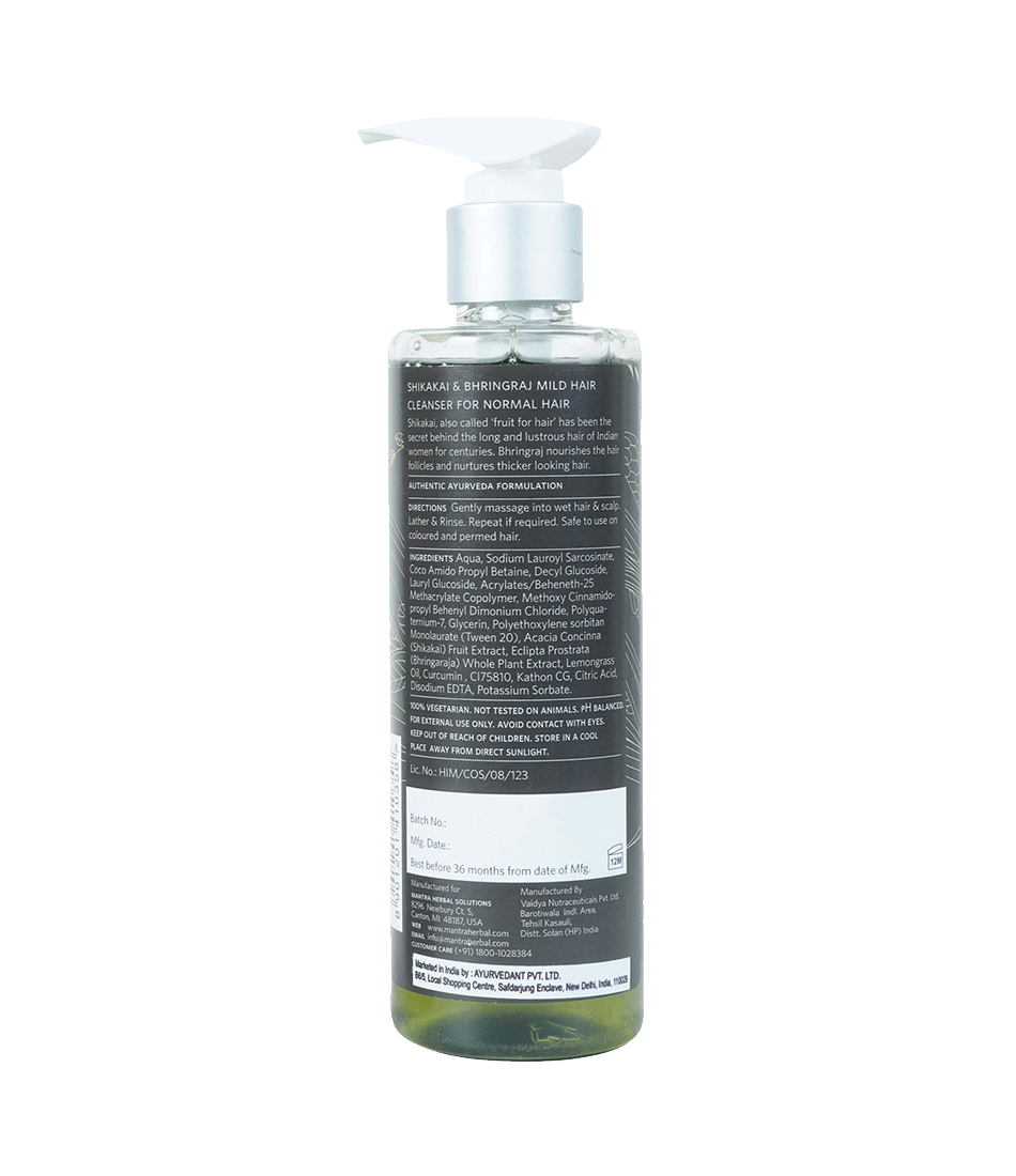Shikakai and Bhringraj Mild Hair Cleanser for Normal Hair