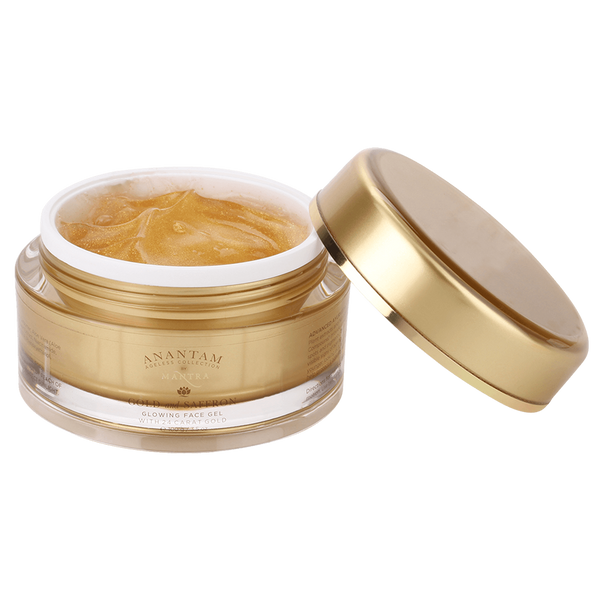 Gold and Saffron Glowing Face Gel with 24 Carat Gold